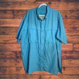 5 for $25🔥Gameguard Blue Button Front Outdoor Shirt 4XL